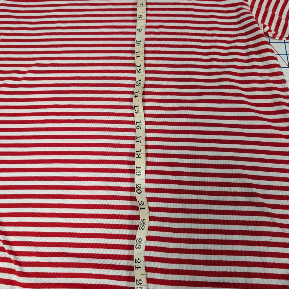 Vintage Maternity Dividends Red and White Striped Top with Dan Howard Red Shorts - Picture 6 of 16